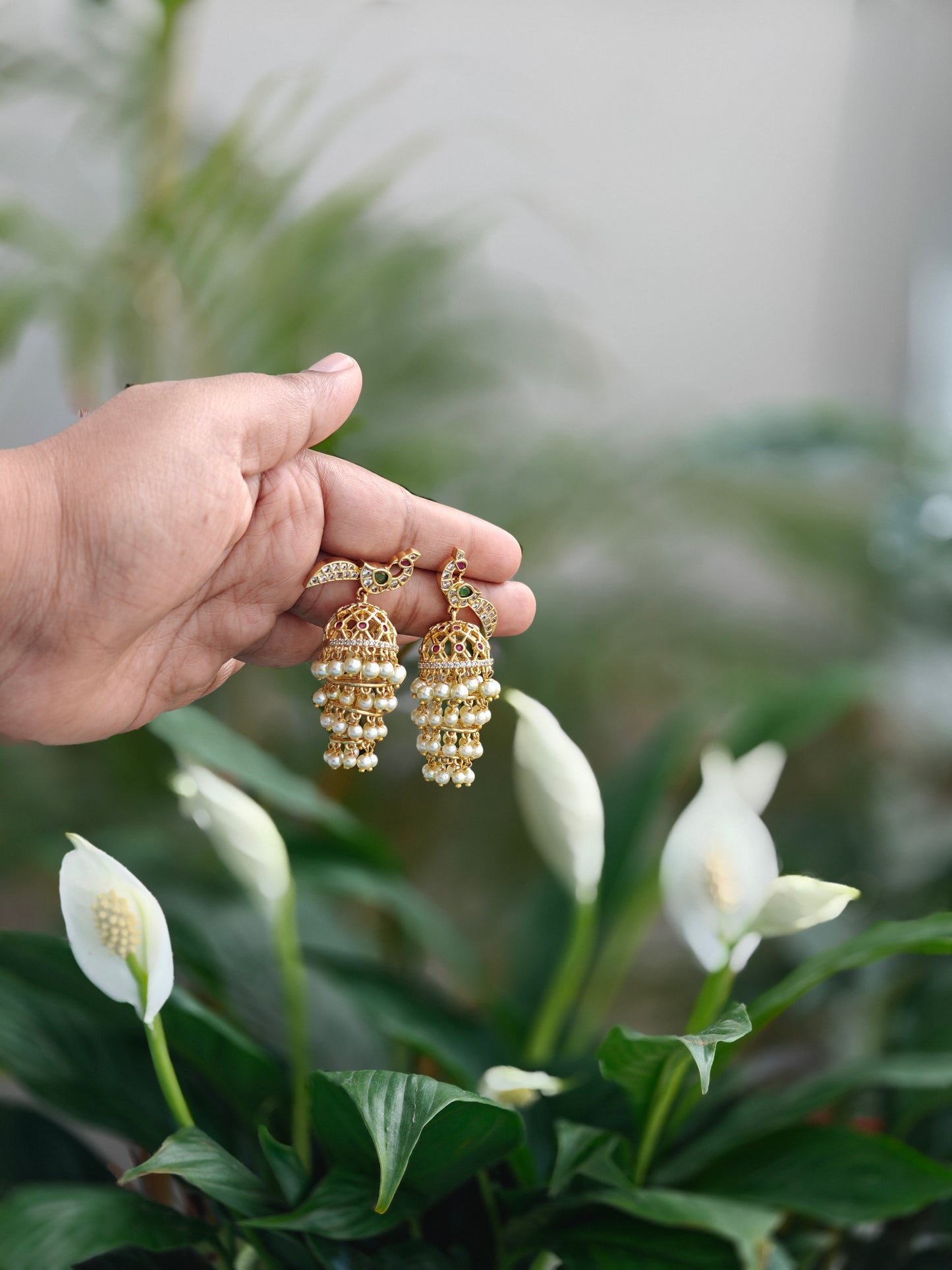 Rajalakshmi Pearl Jhumka