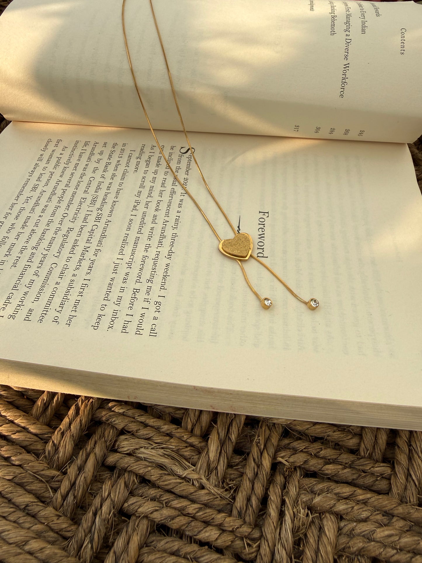 Twin Drop Heart Necklace