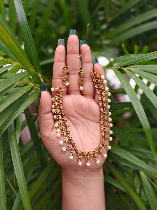 Lotus Pearl Necklace