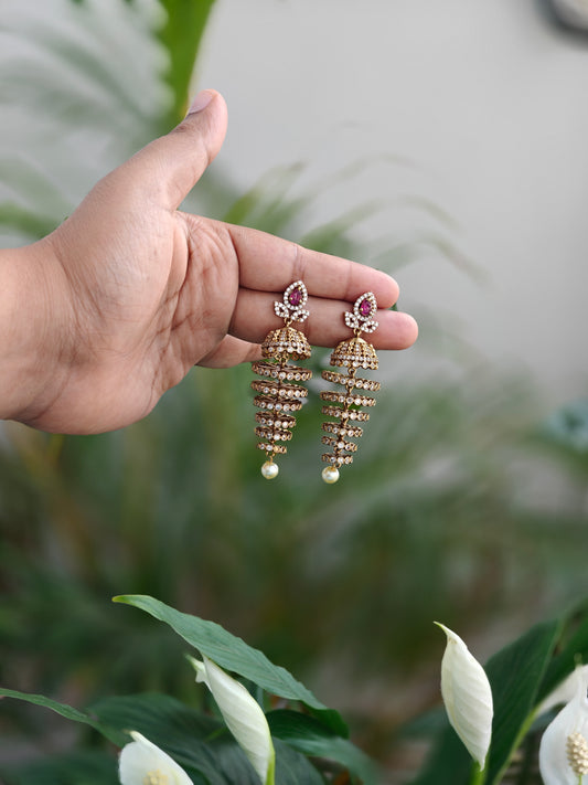 Ruhani Ruby Jhumkas