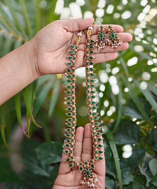 Antique Emerald Maanga Haaram