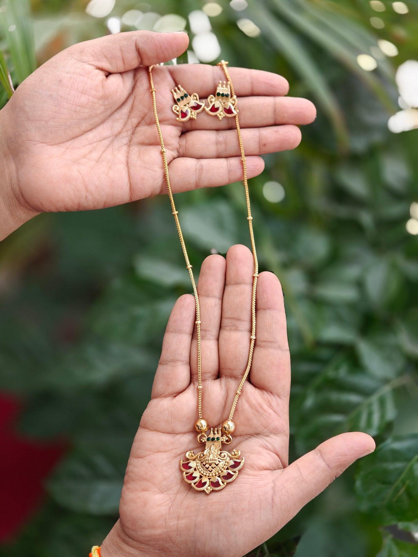 Antique Mayura Ruby Necklace