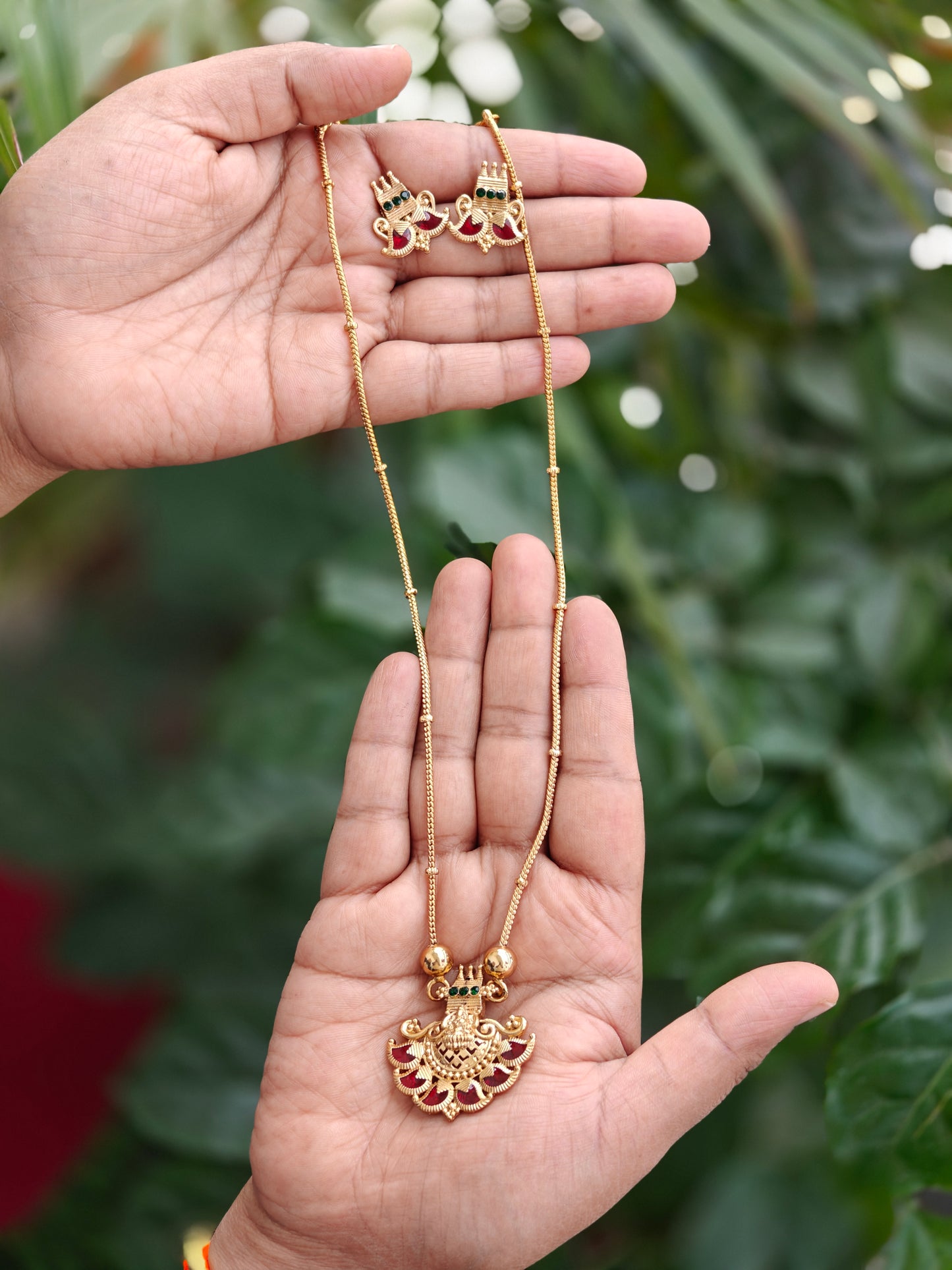 Antique Mayura Ruby Necklace