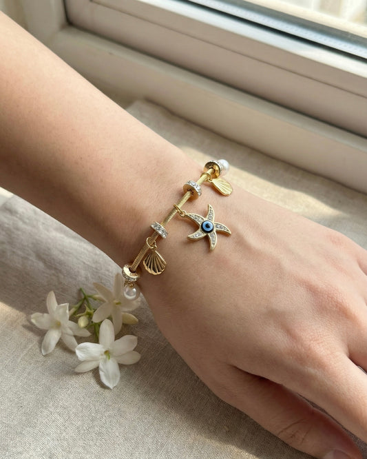 The Sea Star Evil Eye Bracelet