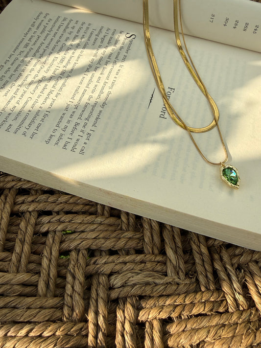 Duo Emerald Necklace