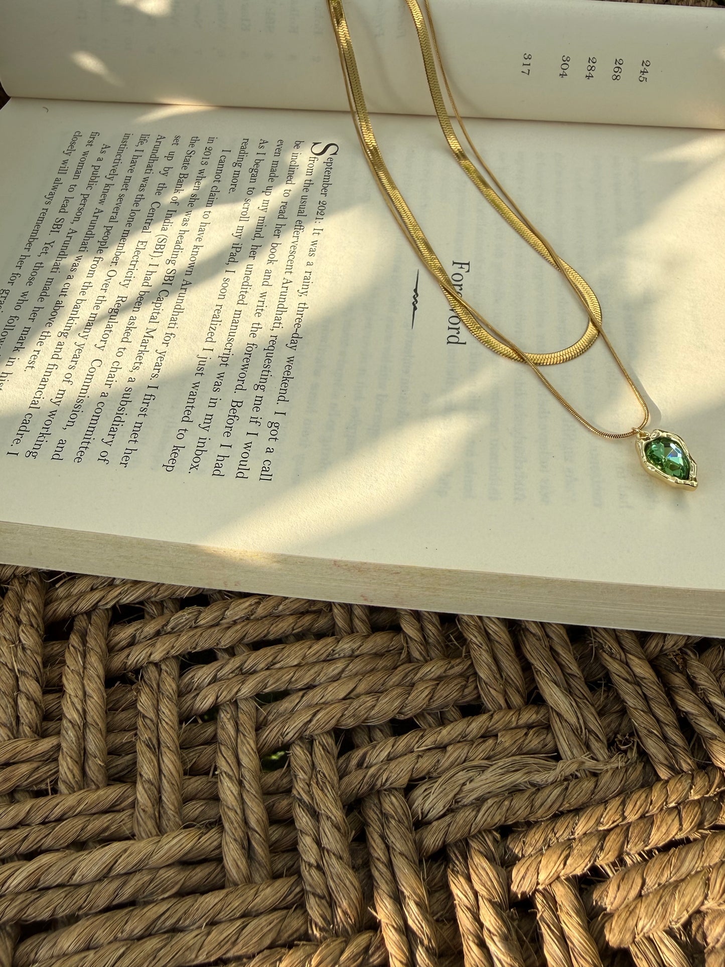 Duo Emerald Necklace