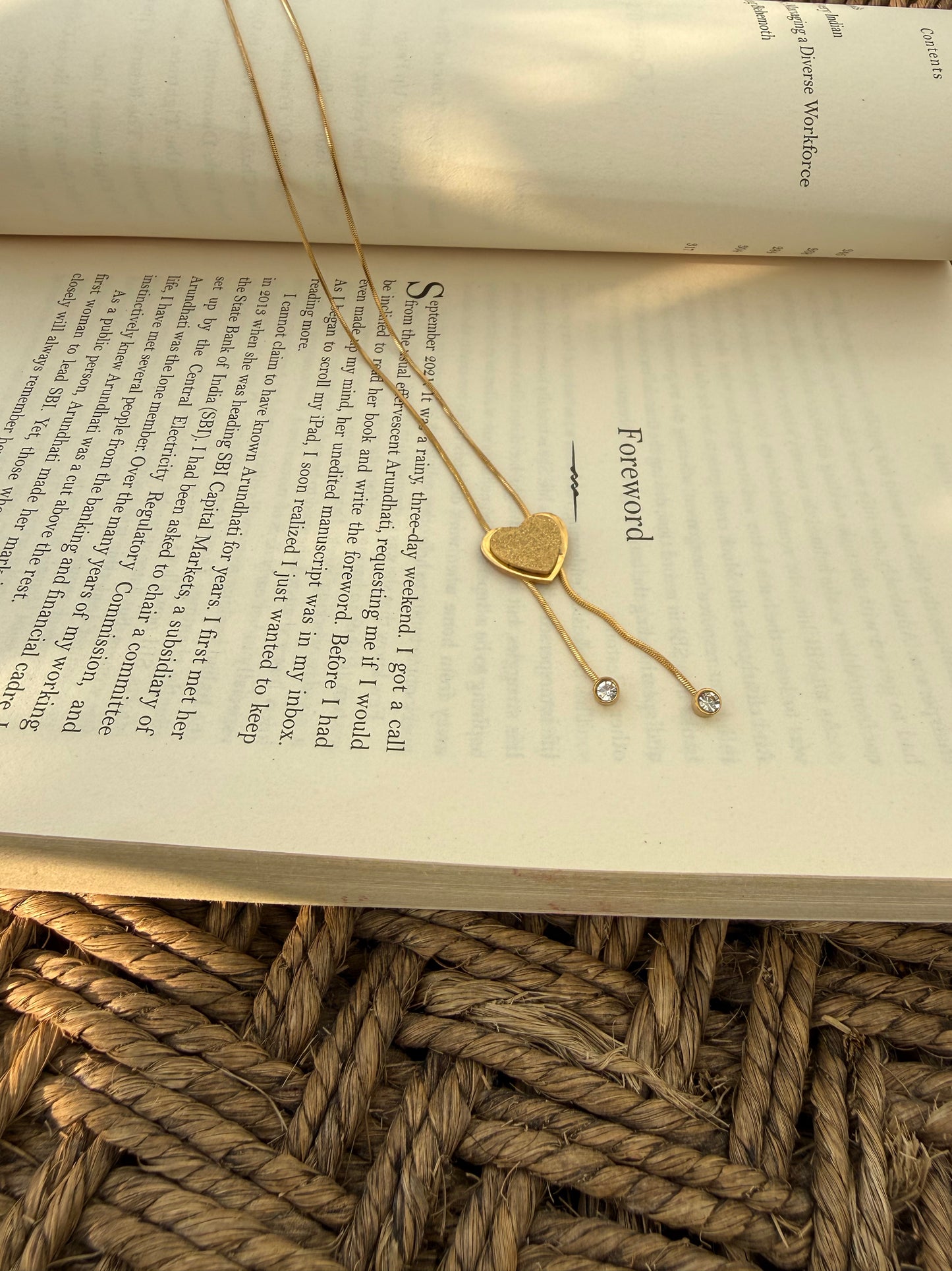 Twin Drop Heart Necklace