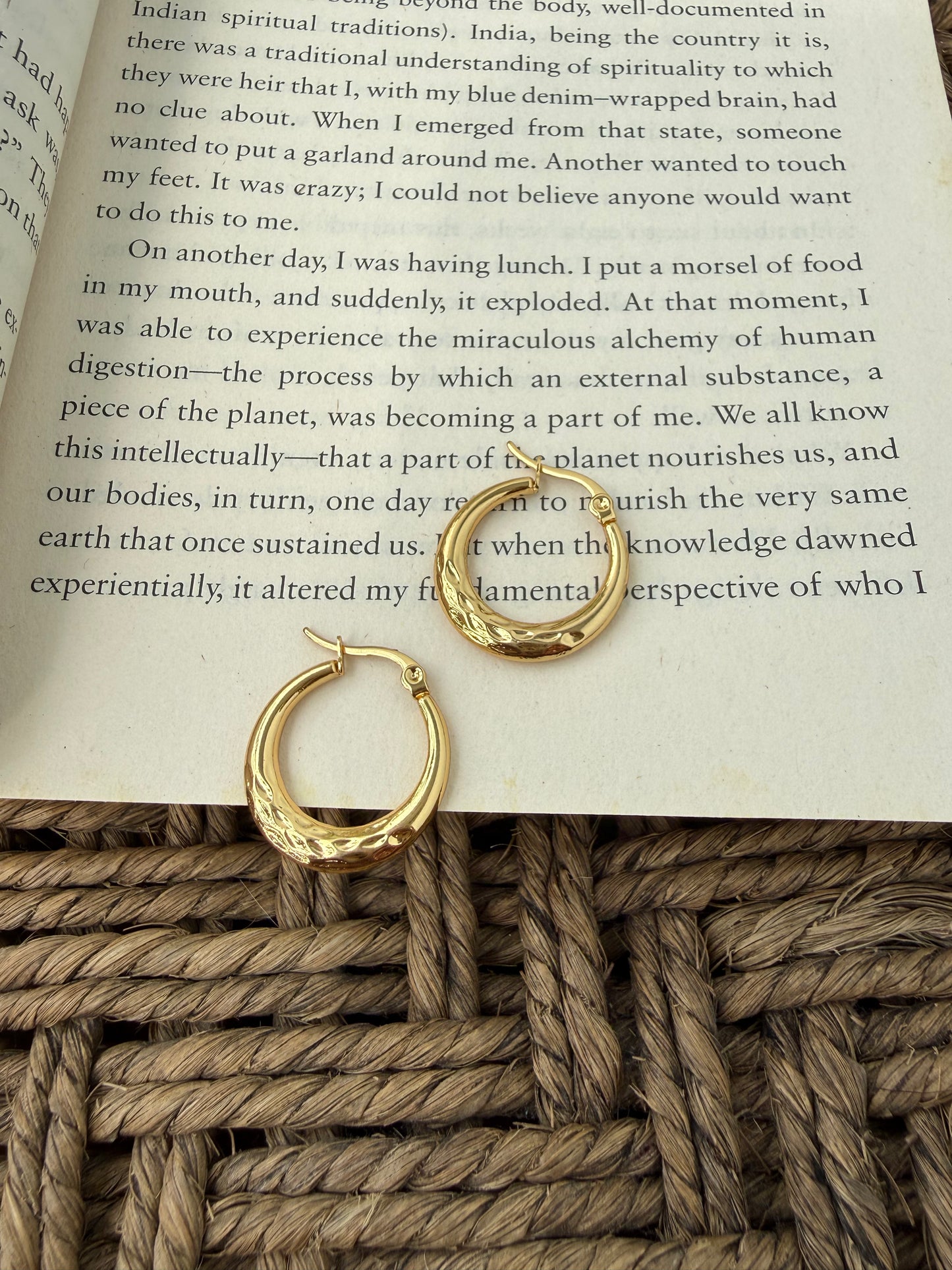 Classic Textured Anti-Tarnish Hoops