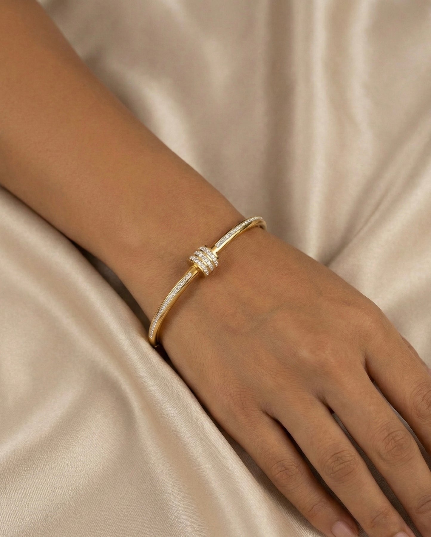Gold Pave Kada